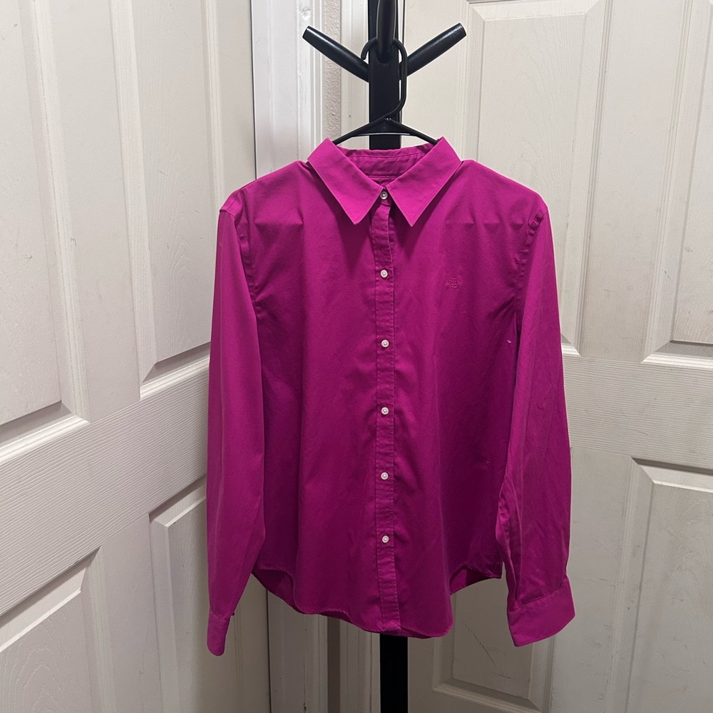 Ralph Lauren Fuchsia Button-Down Cotton Shirt